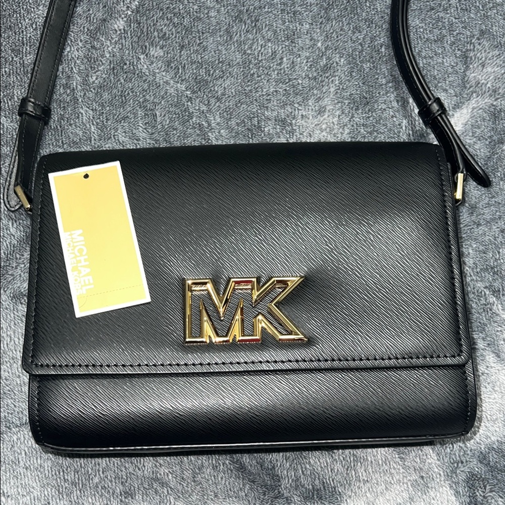 Michael Kors Black and Gold Crossbody Bag